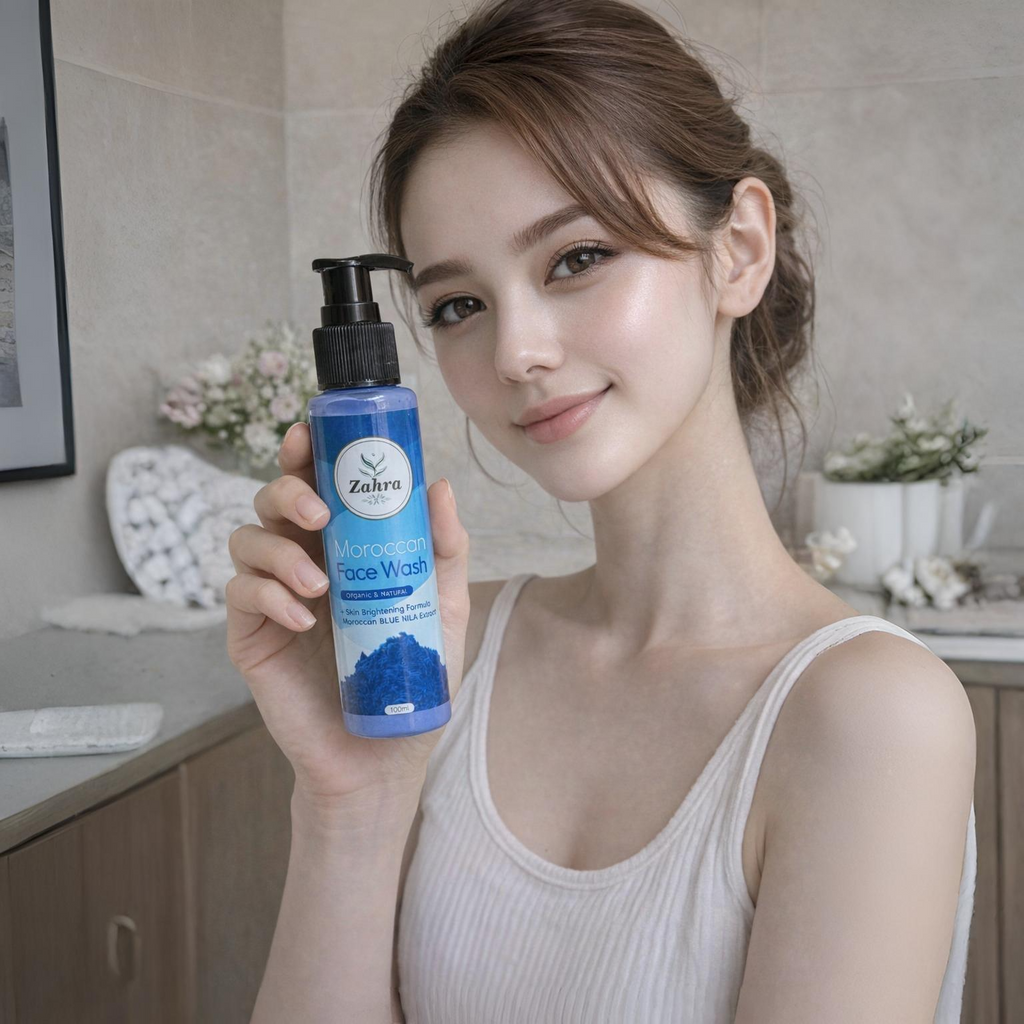 Moroccan Blue Clay Face Cleanser – Purifying & Skin Balancing